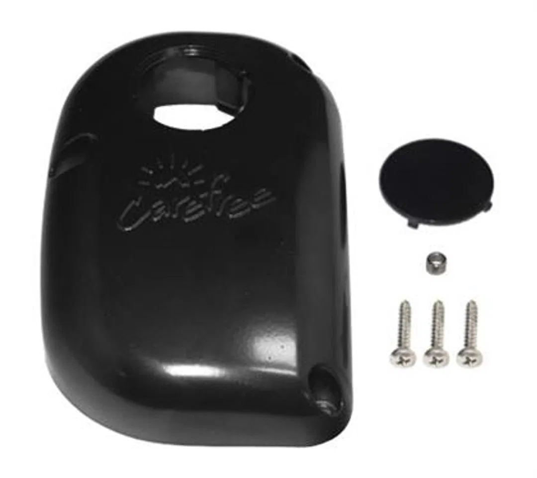 R001620BLK – CAREFREE/CO. Awning Cap, End Cap Outer Right Hand For Freedom Wall Mount Awning Black Plastic